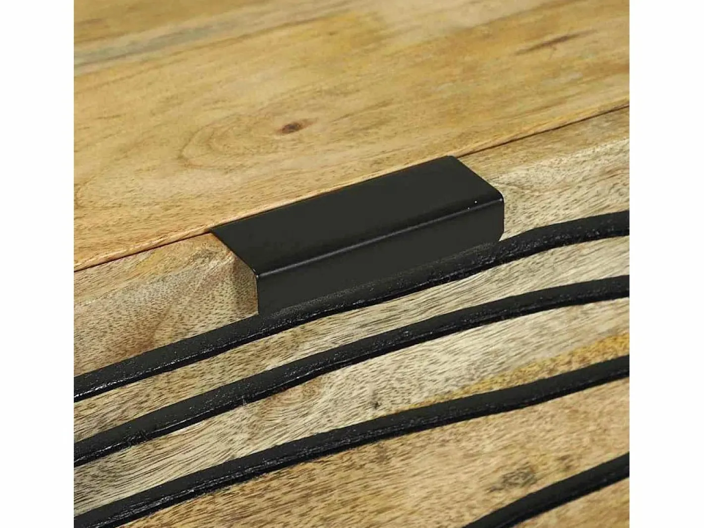 Aparador de madera maciza de mango de 60x33,5x75 cm Marru00f3n Hot