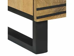 Aparador de madera maciza de mango de 60x33,5x75 cm Marru00f3n Hot