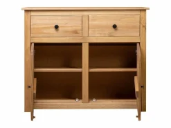 Aparador de madera maciza de pino estilo Panamá 93x40x80 cm^vidaxl New