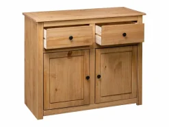 Aparador de madera maciza de pino estilo Panamá 93x40x80 cm^vidaxl New