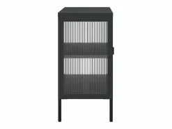 Clicnbuy Aparador|Aparador de vidrio y acero 105x35x70 cm