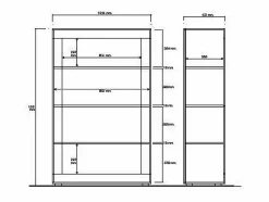 Aparador design luces LED 4 puertas lacado COMETE^Vente-unique Outlet