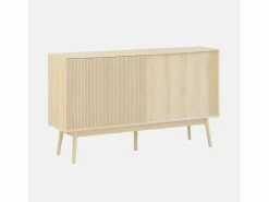 Sweeek Aparador|Aparador escandinavo efecto madera con 2 puertas, 150cm natural