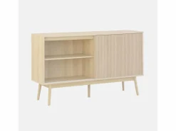 Sweeek Aparador|Aparador escandinavo efecto madera con 2 puertas, 150cm natural