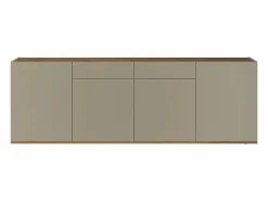 Aparador Garda con 4 puertas y 2 cajones mate y roble 200x35x71 cm^ Hot