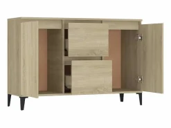vidaxl Aparador madera contrachapada color roble Sonoma 102x35x70 cm Color natural claro