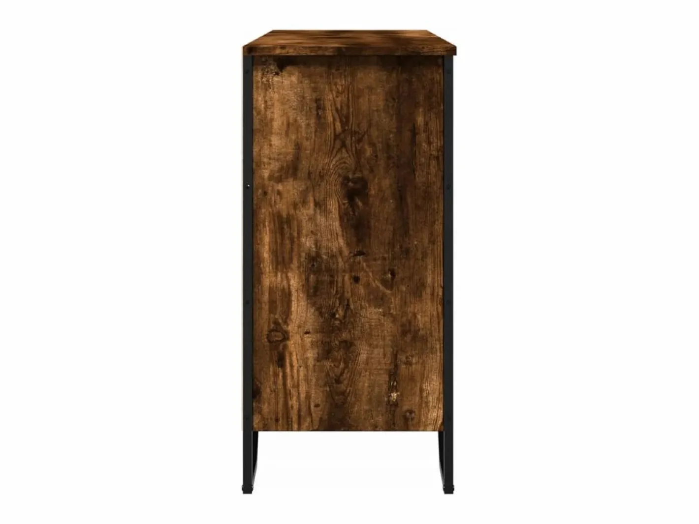 Clicnbuy Aparador madera de ingeniería roble ahumado 101x35,5x74,5 cm Marru00f3n New