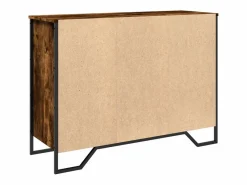 Clicnbuy Aparador madera de ingeniería roble ahumado 101x35,5x74,5 cm Marru00f3n New