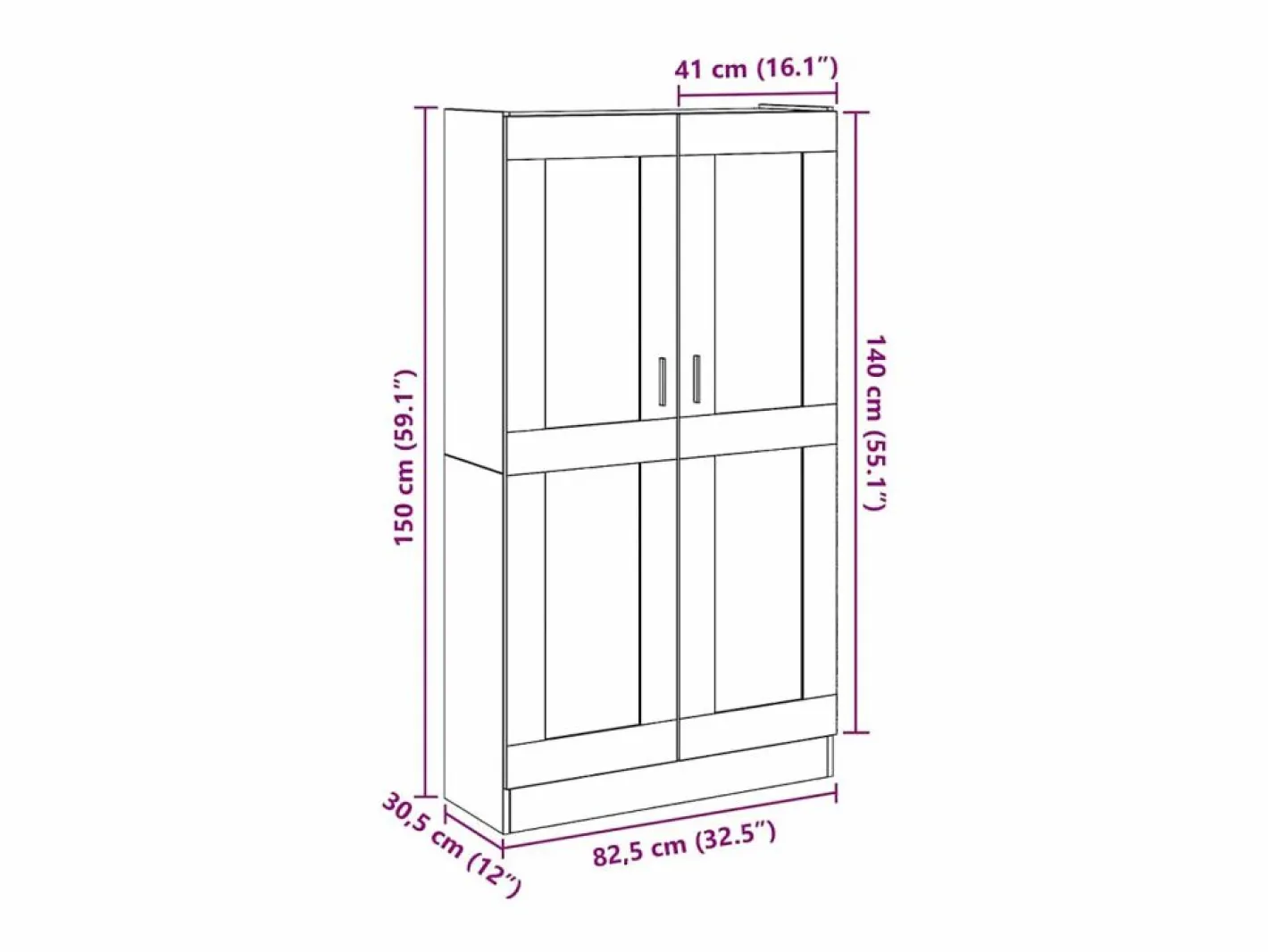 Aparador madera ingeniería madera envejecida 82,5x30,5x150 cm^vidaxl Online