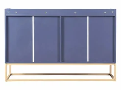 Aparador|Aparador Moderno 120 x 30 x 80 cm - Aparador Estilo Minimalista con 4 Puertas para Comedor, Salón, Cocina - Marino