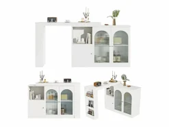 Aparador, Mueble bar giratorio de MDF - gran espacio de almacenamiento - estilo contemporáneo -^ModernLuxe Online