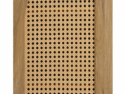 Aparador Natural - Aparador con 4 puertas de ratán y tiradores de metal - para comedor y salón^ Clearance