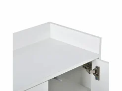 Hauss Spole Aparador De Cocina|Aparador 120x30x80cm con 4 puertas sin tiradores, patas de metal dorado, cuerpo