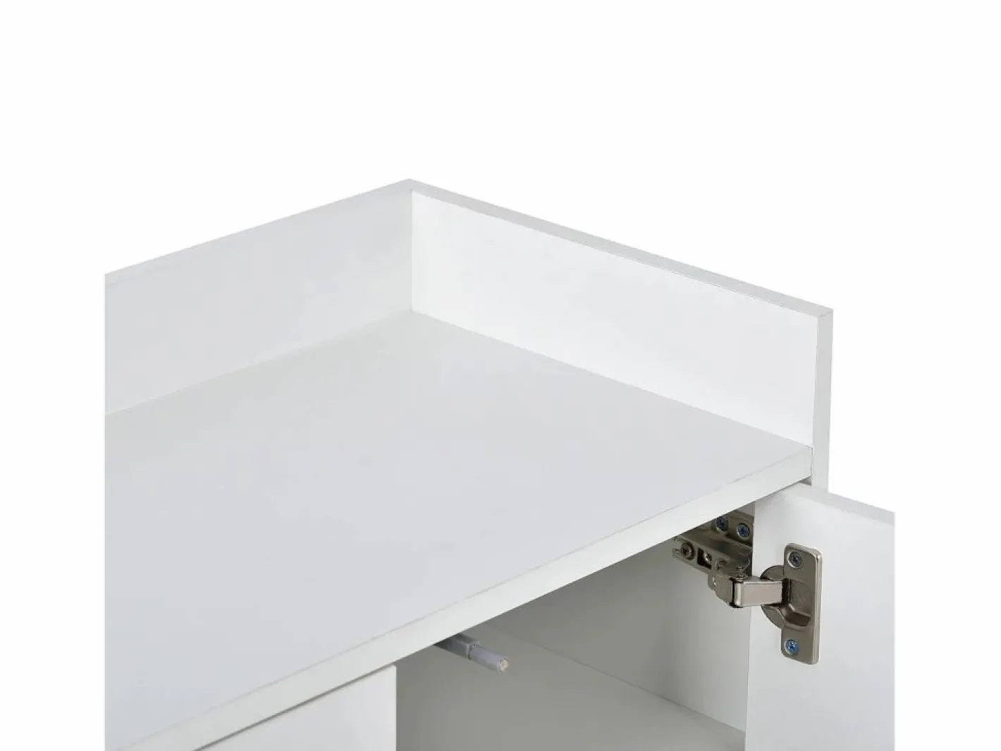 Hauss Spole Aparador De Cocina|Aparador 120x30x80cm con 4 puertas sin tiradores, patas de metal dorado, cuerpo