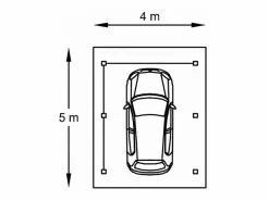 Habitat et jardin Cochera|Aparcamiento de madera para coche - 11,64 m² - 4,06 x 5,06 m