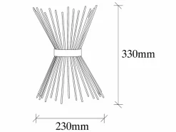 OZAIA Aplique Para Pared|Aplique de metal - lámpara Alt. 33 cm - - KIRPI