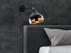 OZAIA Aplique Para Pared|Aplique de metal a pantalla orientable YILDO - D. 17 x Alt. 28 cm - y cobre
