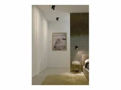 Aplique de pared cuadrado ajustable LED tricolor Rubyc de 14 W en color Negro Online
