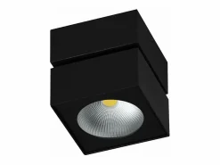 Aplique de pared cuadrado ajustable LED tricolor Rubyc de 14 W en color Negro Online