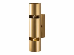 OZAIA Aplique de pared de metal - Alt. 30 x D. 8 cm - LYORA Dorado Clearance