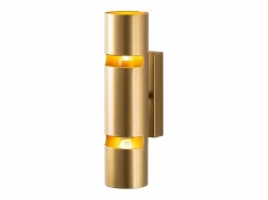 OZAIA Aplique de pared de metal - Alt. 30 x D. 8 cm - LYORA Dorado Clearance