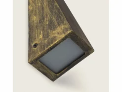 Ledkia Aplique de Pared Exterior Metal y Cristal Ruzafa Negro Discount