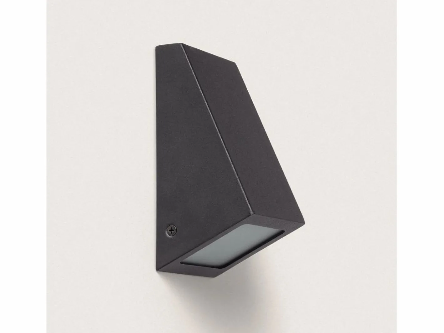 Ledkia Aplique de Pared Exterior Metal y Cristal Ruzafa Negro Discount