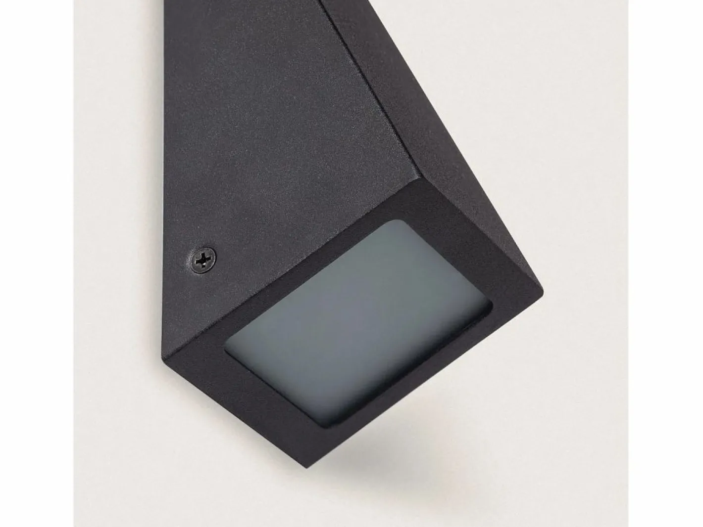 Ledkia Aplique de Pared Exterior Metal y Cristal Ruzafa Negro Discount