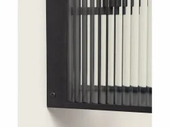Ledkia Aplique de Pared Exterior Metal y Cristal Taiga Negro Sale