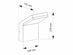 Aplique de pared LED IP54 18W Neo XL Negro 2200K/2700K/3000K Encendido/Apagado Blanco Outlet