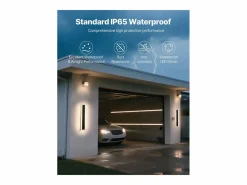 Iluminación Exterior|Aplique de Pared SucceBuy Exterior, 11 W, Iluminación Exterior de Pared, Lote de 2, Apliques de Pared Modernos LED 60 cm, Ajustable 2700 K-6000 K, Estanco IP65