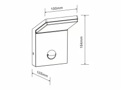 Aplique LED de pared IP54 9W con sensor 2200K/2700K/3000K con sensor crepuscular y de presencia Blanco Hot