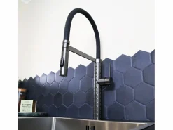 Architek mezclador de fregadero con alcachofa de ducha móvil gun metal^Essebagno Online