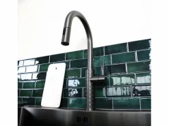 Essebagno Grifo De Cocina|Architek mezclador de fregadero con rociador extraíble cobre cepillado