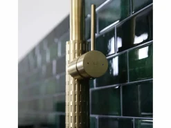 Essebagno Grifo De Cocina|Architek mezclador de fregadero con rociador extraíble oro cepillado