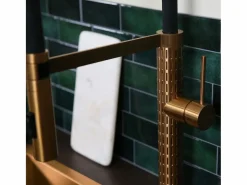 Architek Mezclador de fregadero con rociador móvil en cobre cepillado^Essebagno Clearance