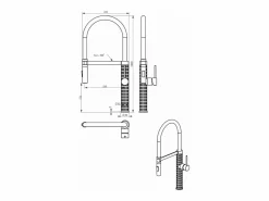 Essebagno Architek Mezclador monomando de fregadero con teleducha Negro Online