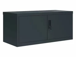Archivador antracita 90x40x40 cm acero Marru00f3n