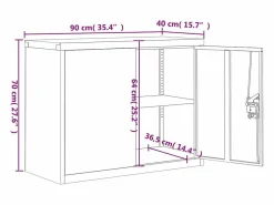 Archivador 90x40x70 cm acero Blanco