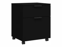 Archivador con ruedas madera contrachapada 45x38x54 cm ES895519 Negro Clearance