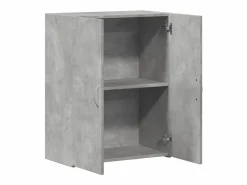 Armario Oficina|Archivador de madera de ingeniería de color hormigón