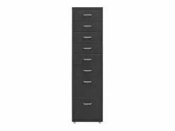 Archivador Móvil Antracita 28x41x109 cm Metal Marru00f3n Clearance
