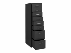 Archivador Móvil Antracita 28x41x109 cm Metal Marru00f3n Clearance