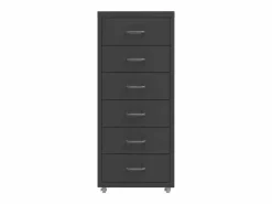 Archivador Móvil Antracita 28x41x69 cm Metal Marru00f3n Clearance