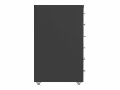 Archivador Móvil Antracita 28x41x69 cm Metal Marru00f3n Clearance