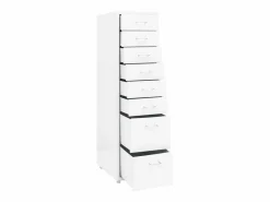 Archivador Móvil 28x41x109 cm Metal Blanco Outlet