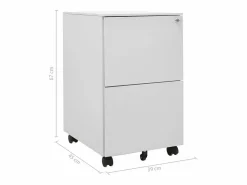 Archivador móvil claro 39x45x67 cm Acero^ Outlet