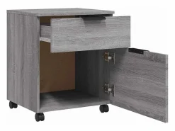 vidaxl Cajonera De Escritorio|Archivador ruedas madera contrachapada Sonoma 45x38x54 cm