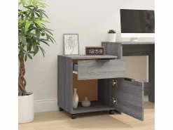 vidaxl Cajonera De Escritorio|Archivador ruedas madera contrachapada Sonoma 45x38x54 cm