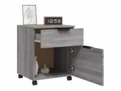 vidaxl Cajonera De Escritorio|Archivador ruedas madera contrachapada Sonoma 45x38x54 cm